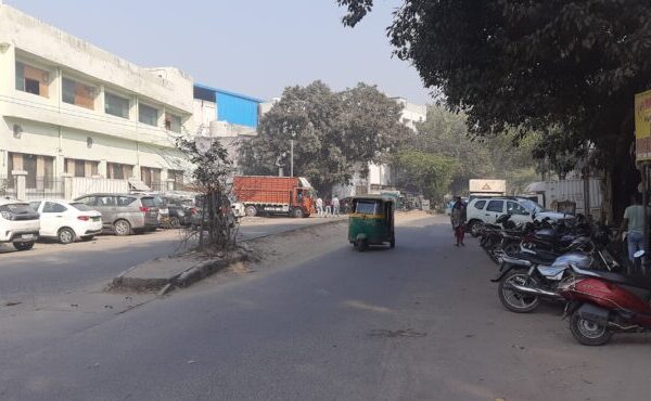 Secure commercial parking area and fire safety installations at FIEE Complex Okhla Phase 2.