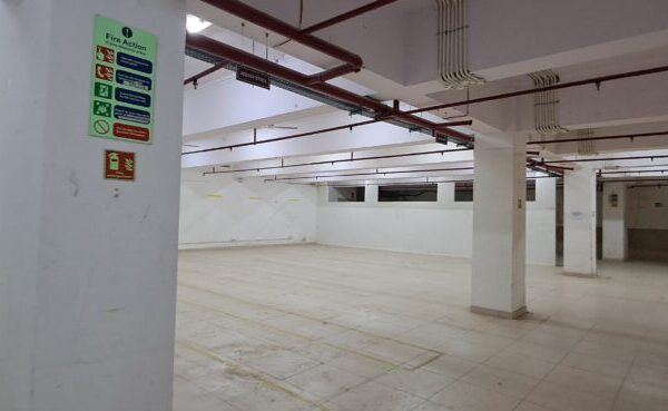 Gated commercial parking area and Fire NOC compliant safety installation in Okhla Phase 3 Delhi.